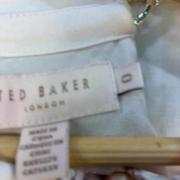 Ted Baker Daniiey Woodland Pleated High Low Floral Dress - Picture 4 of 5